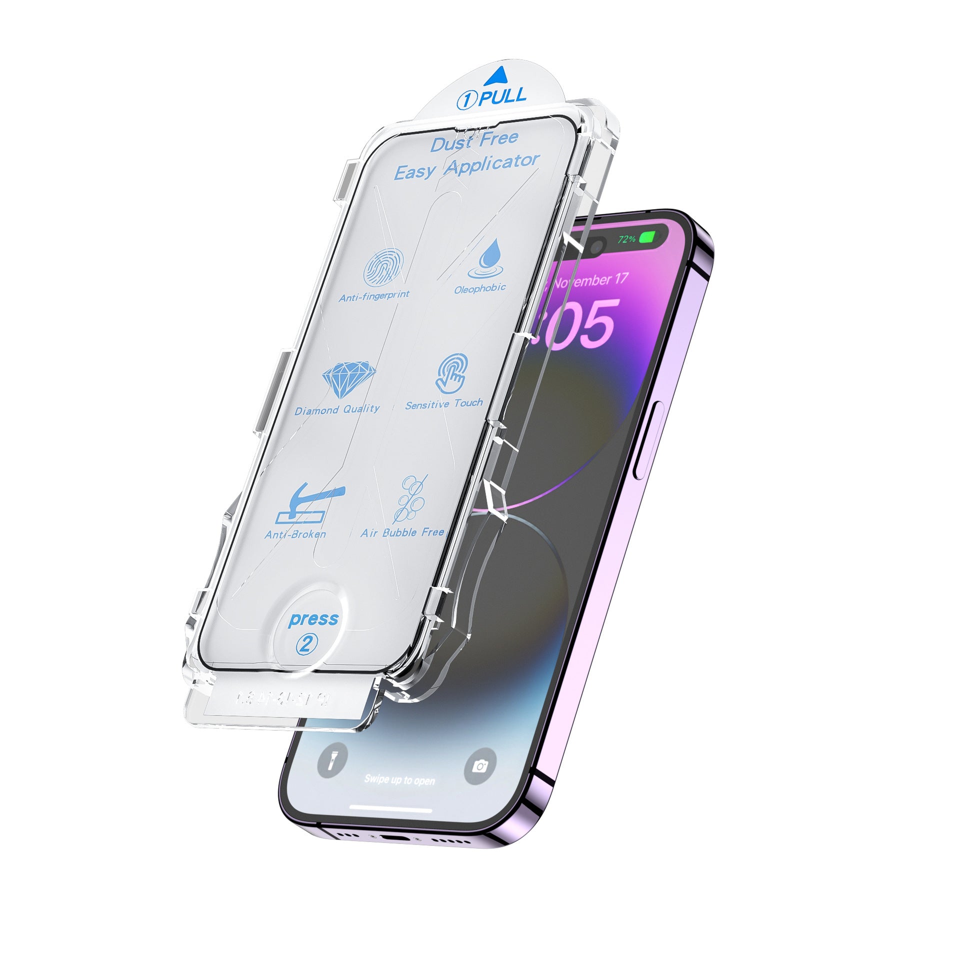 Ultra HD Screen Protector with Easy Applicator For Iphone 15 14 13 12