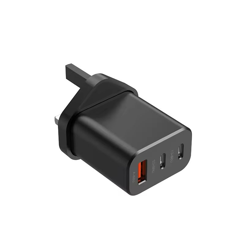 30W GaN PD USB 2C1A Charger - UK Plug
