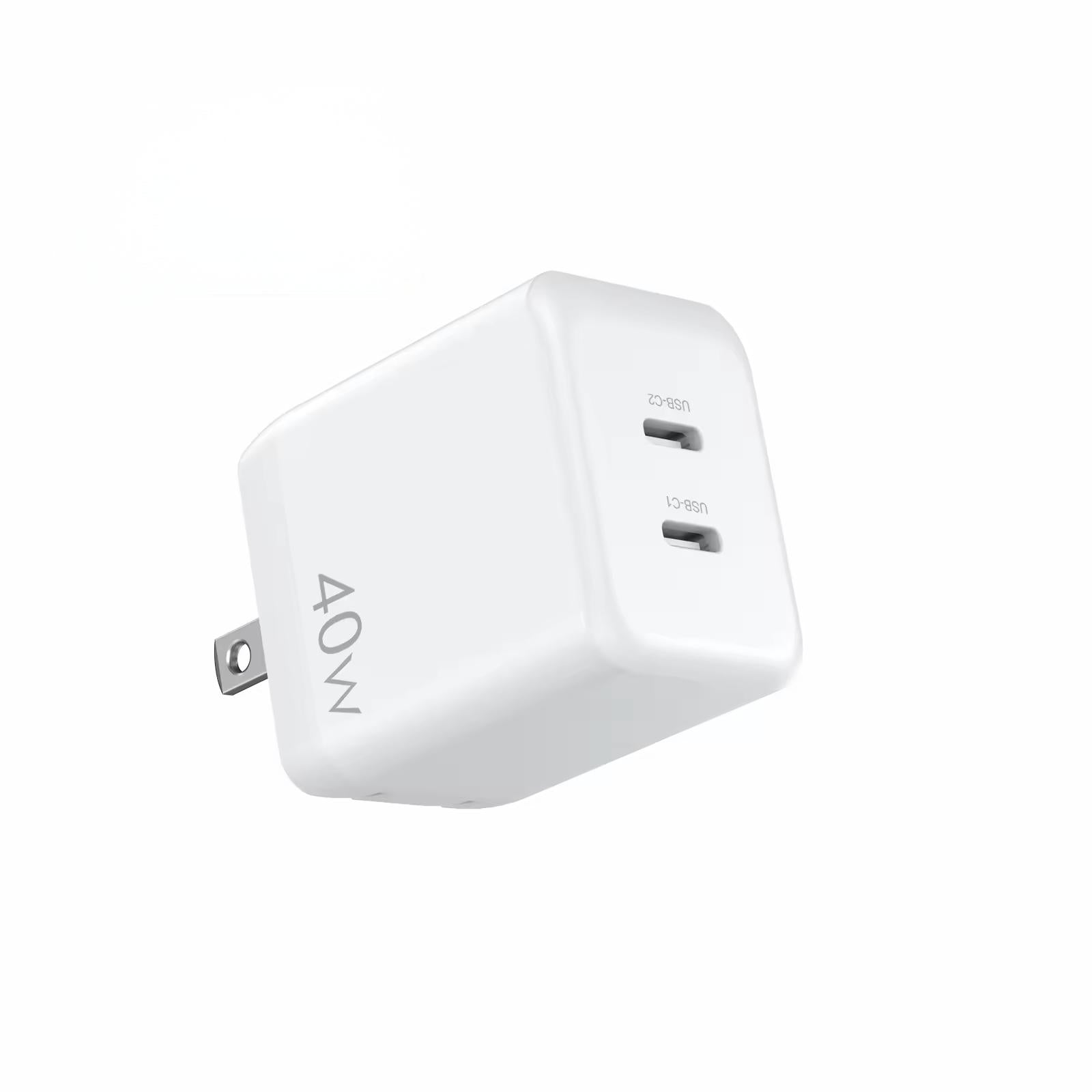40W GaN PD USB 2C Charger - EU Plug