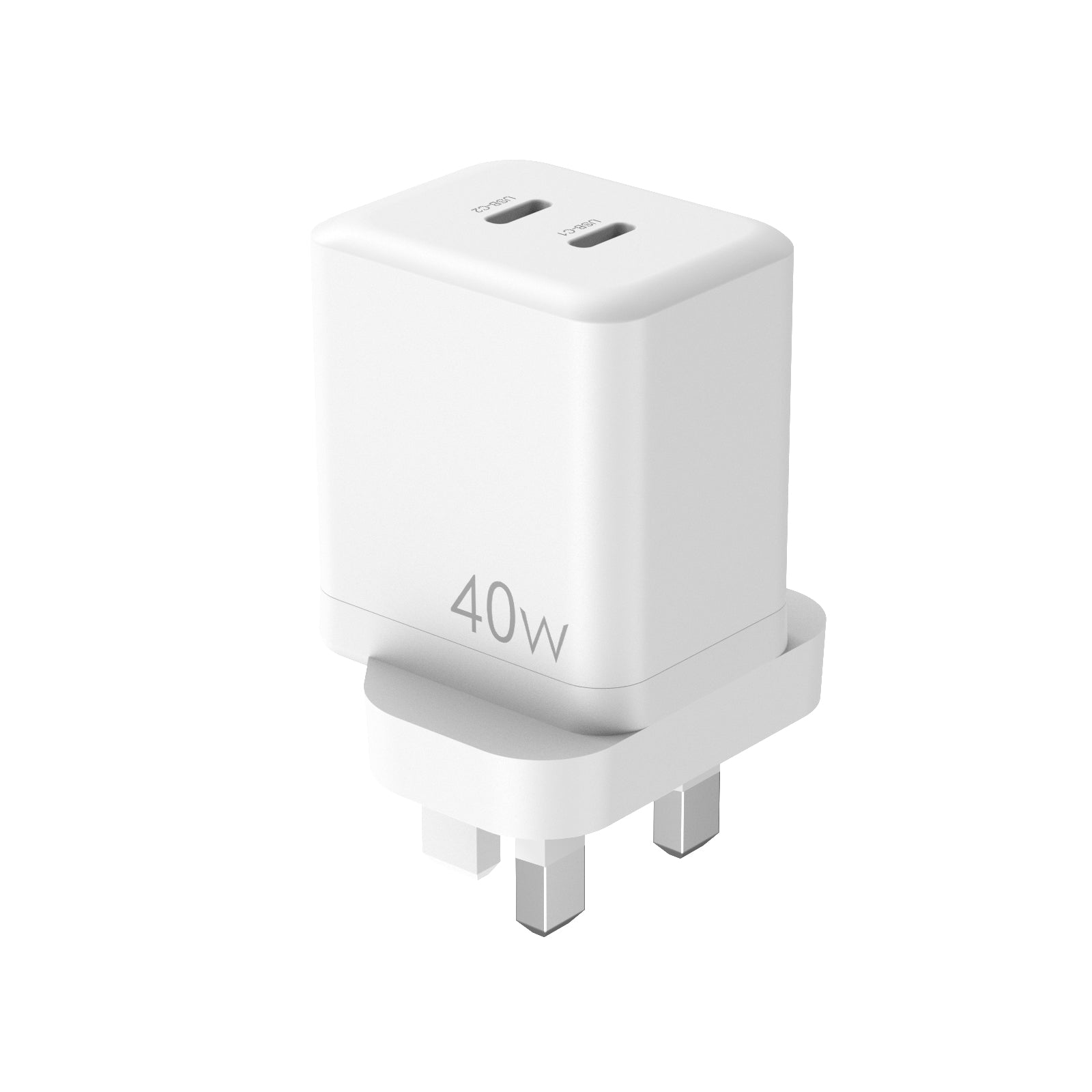 40W GaN PD USB 2C Charger - UK Plug