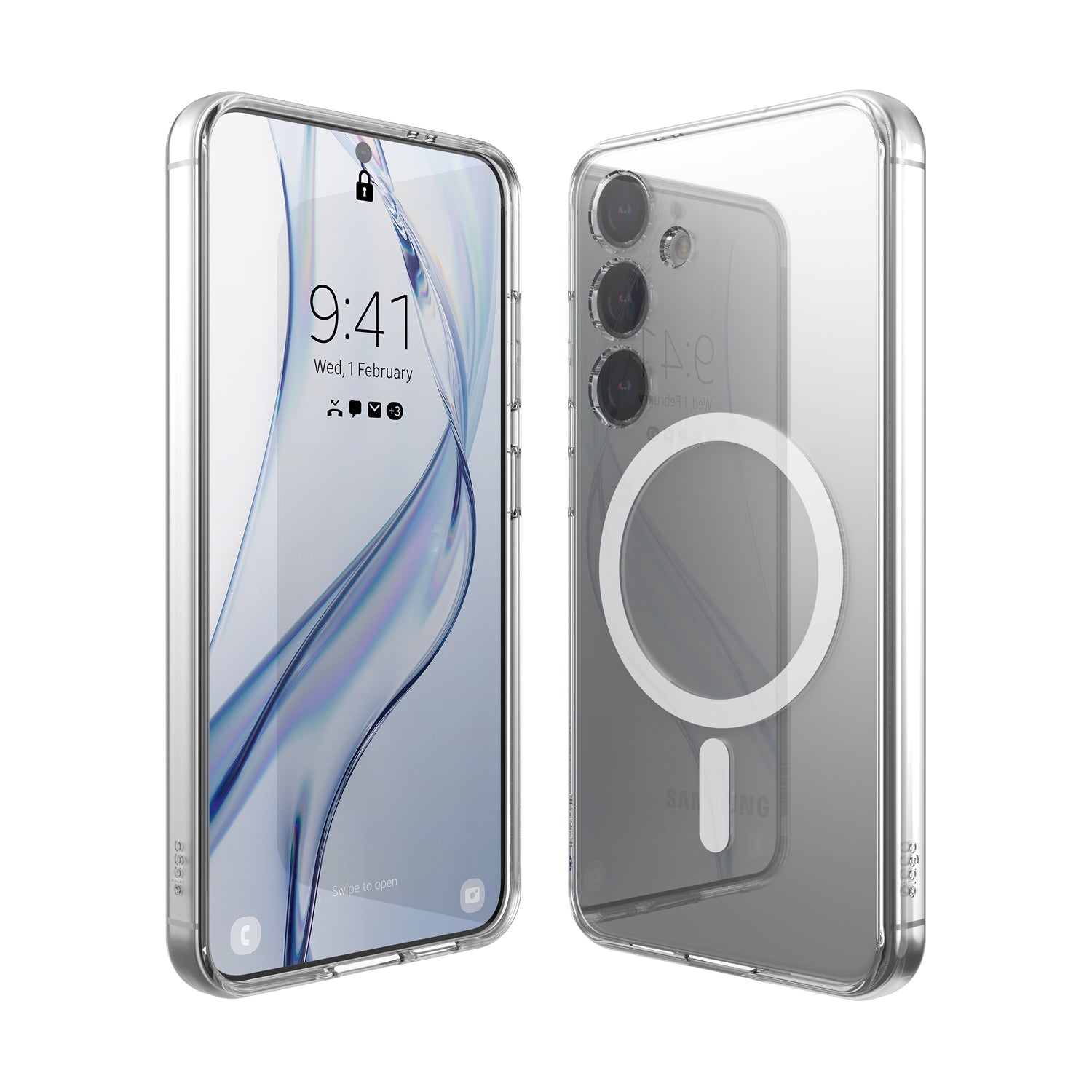 Magnetic Hybrid Clear Case for Samsung Galaxy S24