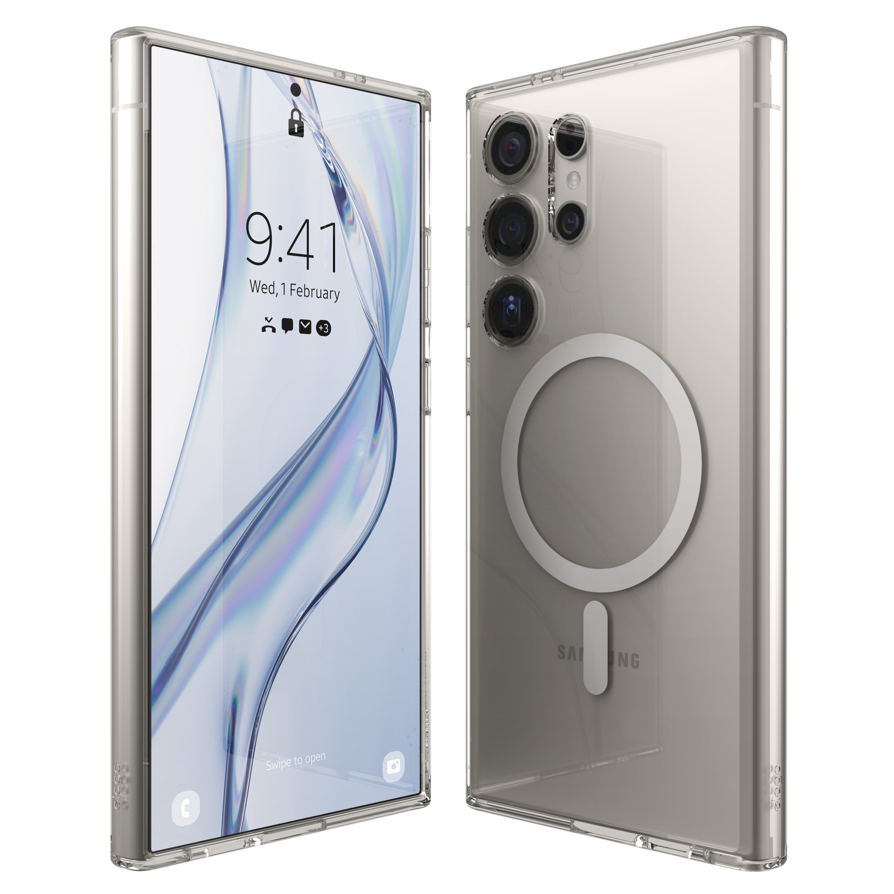 Magnetic Hybrid Clear Case for Samsung Galaxy S24 Ultra