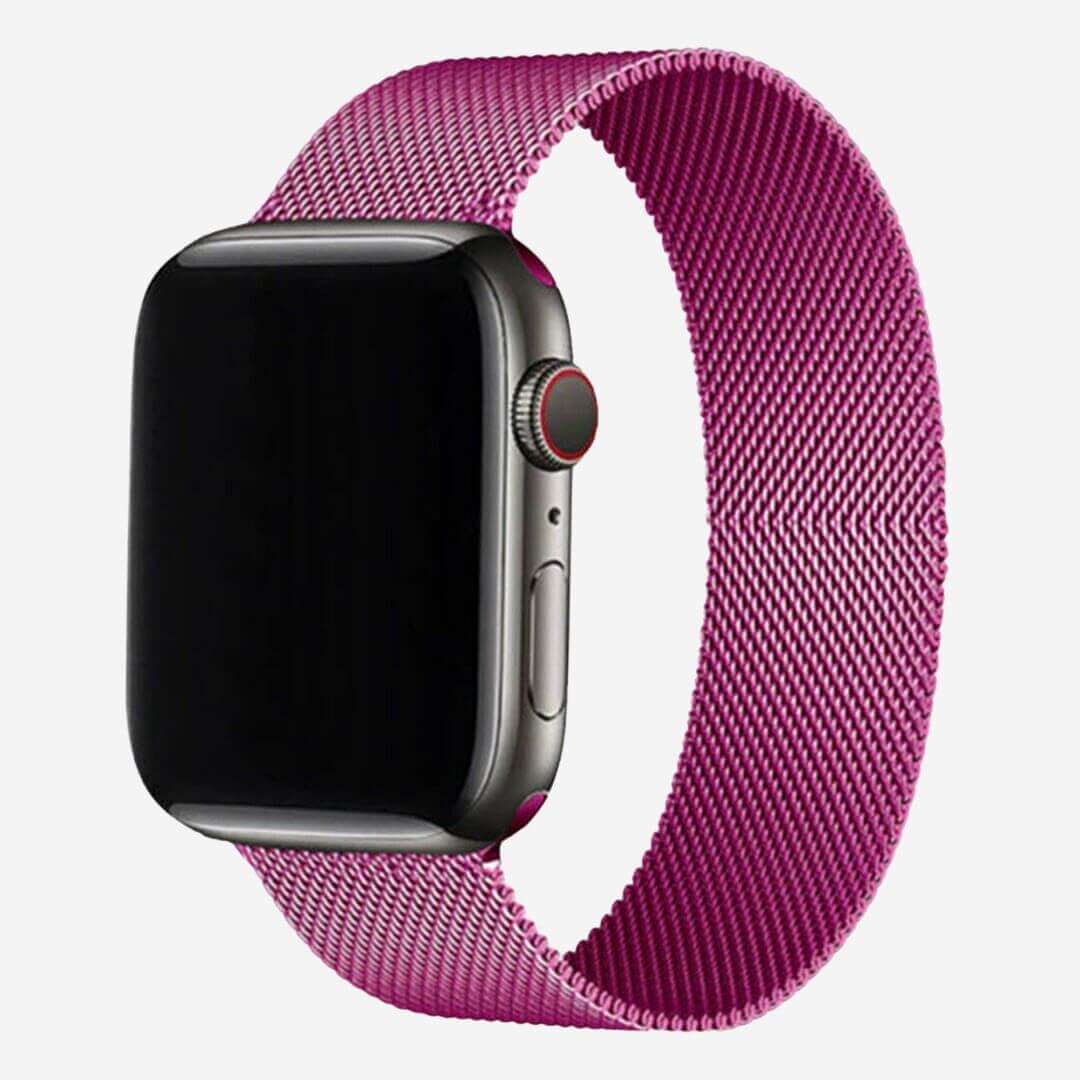 Milanese Loop Apple Watch Band - Hot Pink