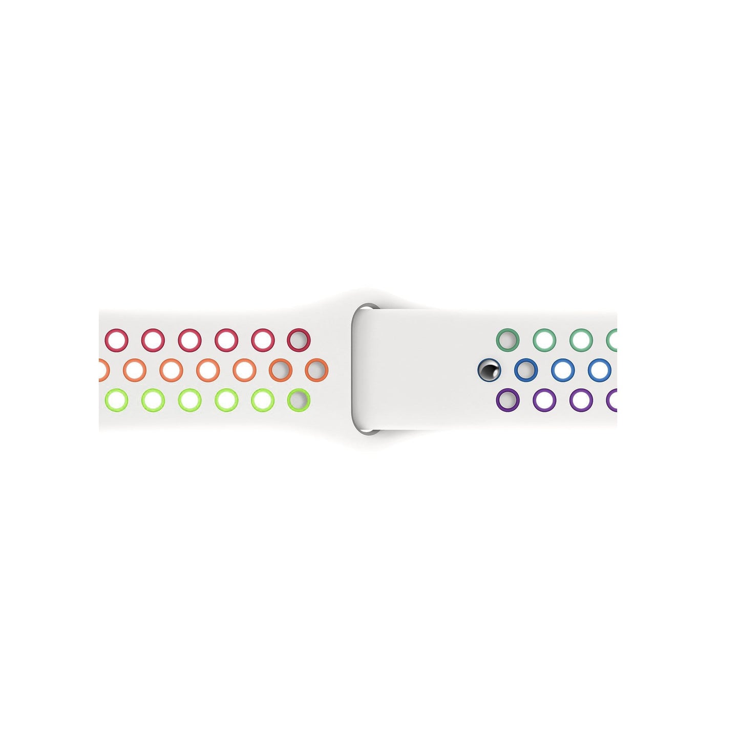 White & Multi-colour Sport Fit Apple Watch Band