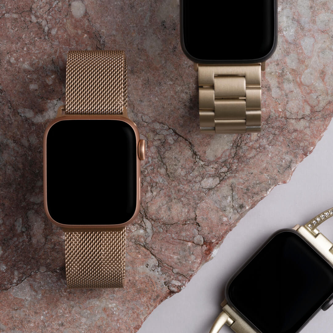 Milanese Loop Apple Watch Band - Vintage Gold