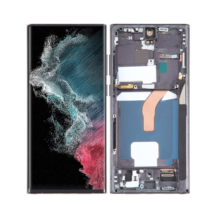 AMOLED Display Assembly With Frame for Samsung Galaxy S22 Ultra