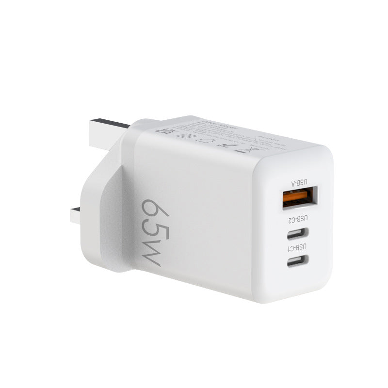 65W GaN PD USB 2C1A  Charger - UK Plug