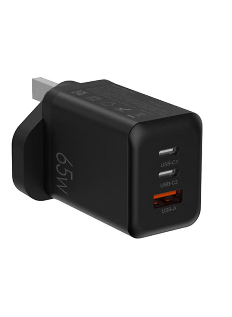 65W GaN PD USB 2C1A  Charger - UK Plug