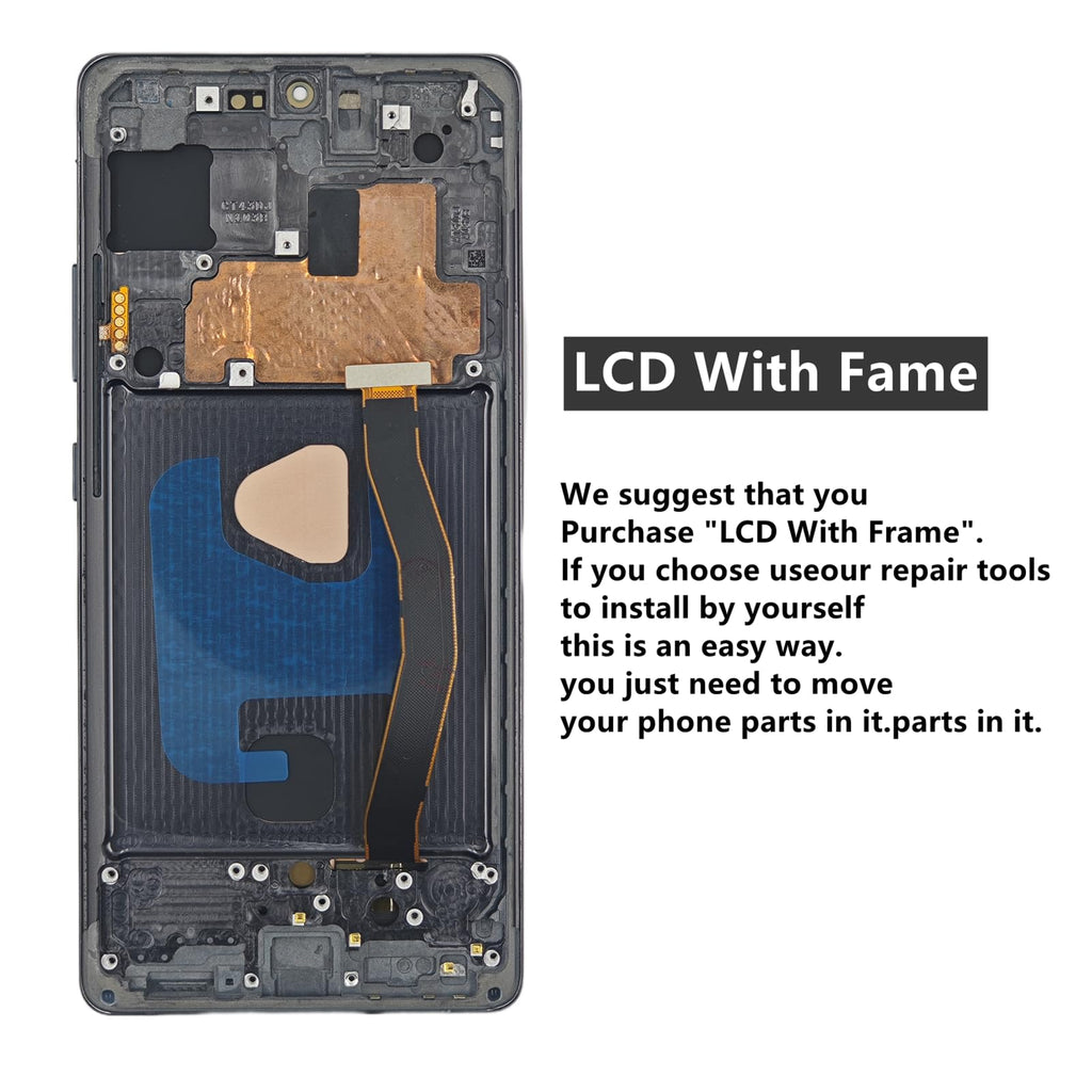 AMOLED Display Assembly With Frame for Samsung Galaxy S10 Lite