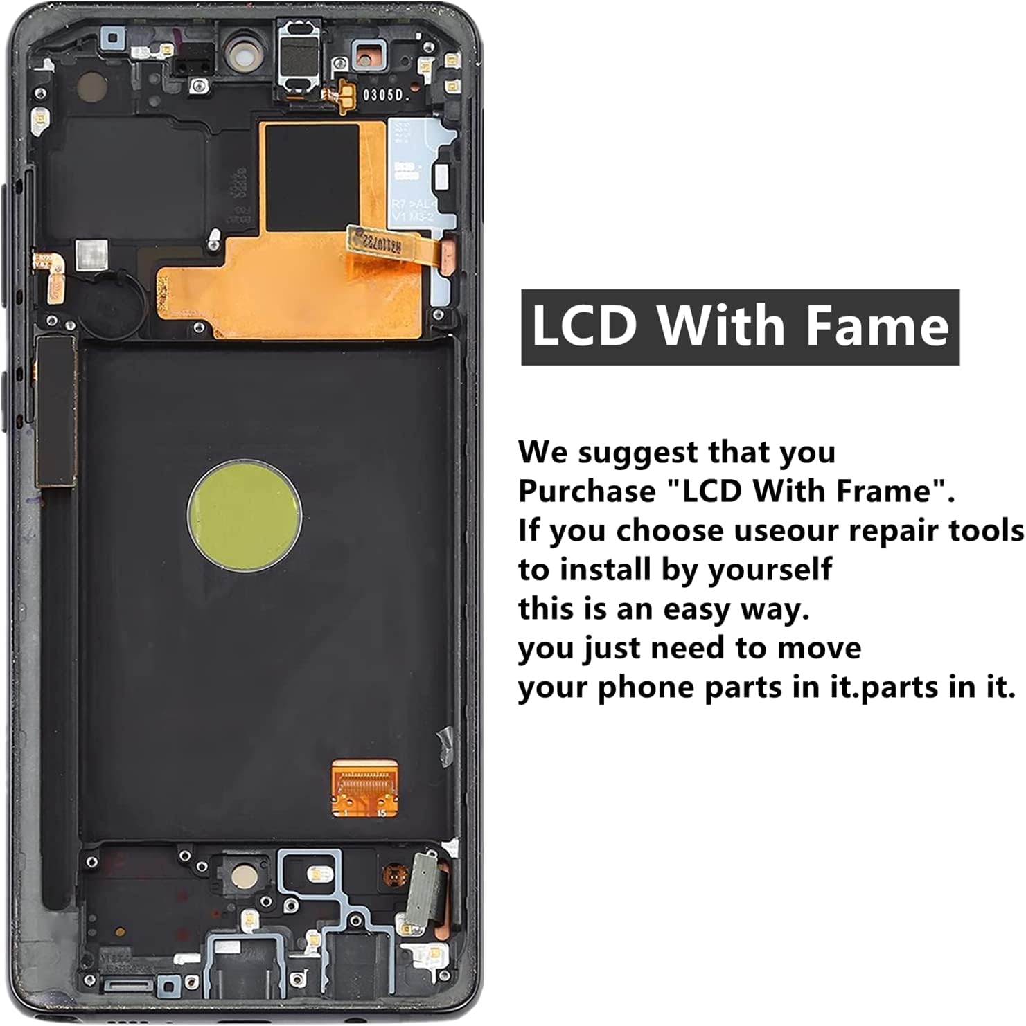 AMOLED Display Assembly With Frame for Samsung Galaxy Note 10 Lite