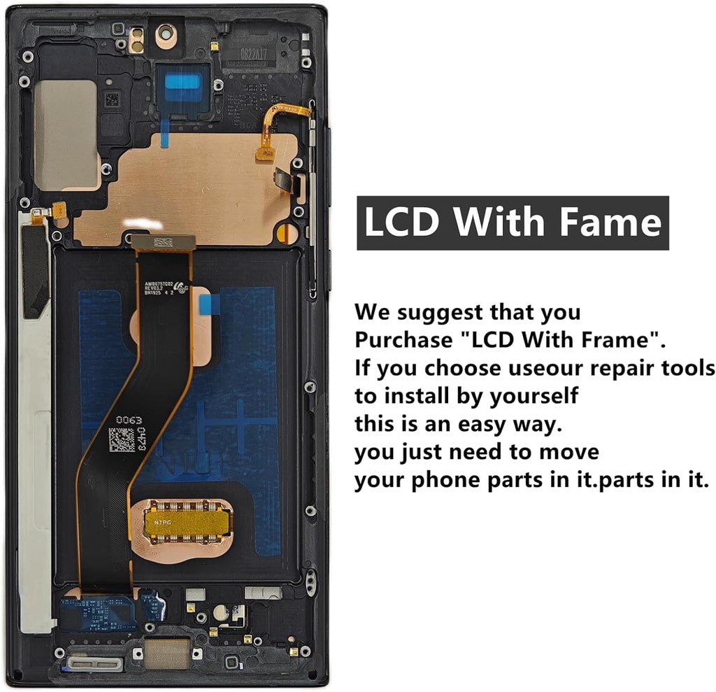 AMOLED Display Assembly With Frame for Samsung Galaxy  Note 10 Plus