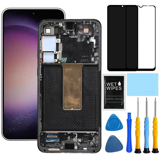 AMOLED Display Assembly With Frame for Samsung Galaxy S23 Plus