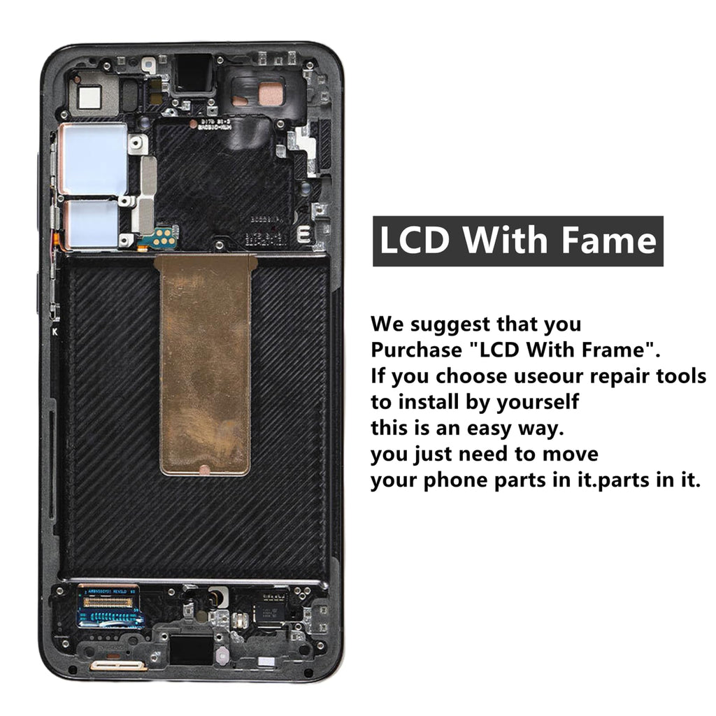 AMOLED Display Assembly With Frame for Samsung Galaxy S23 Plus