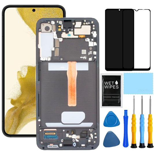 AMOLED Display Assembly With Frame for Samsung Galaxy S22