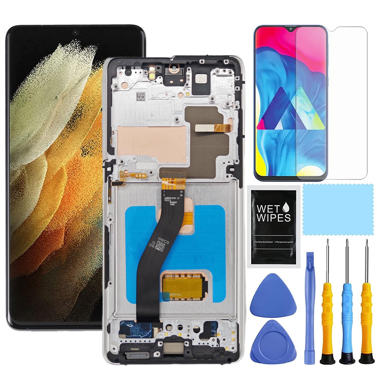 AMOLED Display Assembly With Frame for Samsung Galaxy S21 Ultra