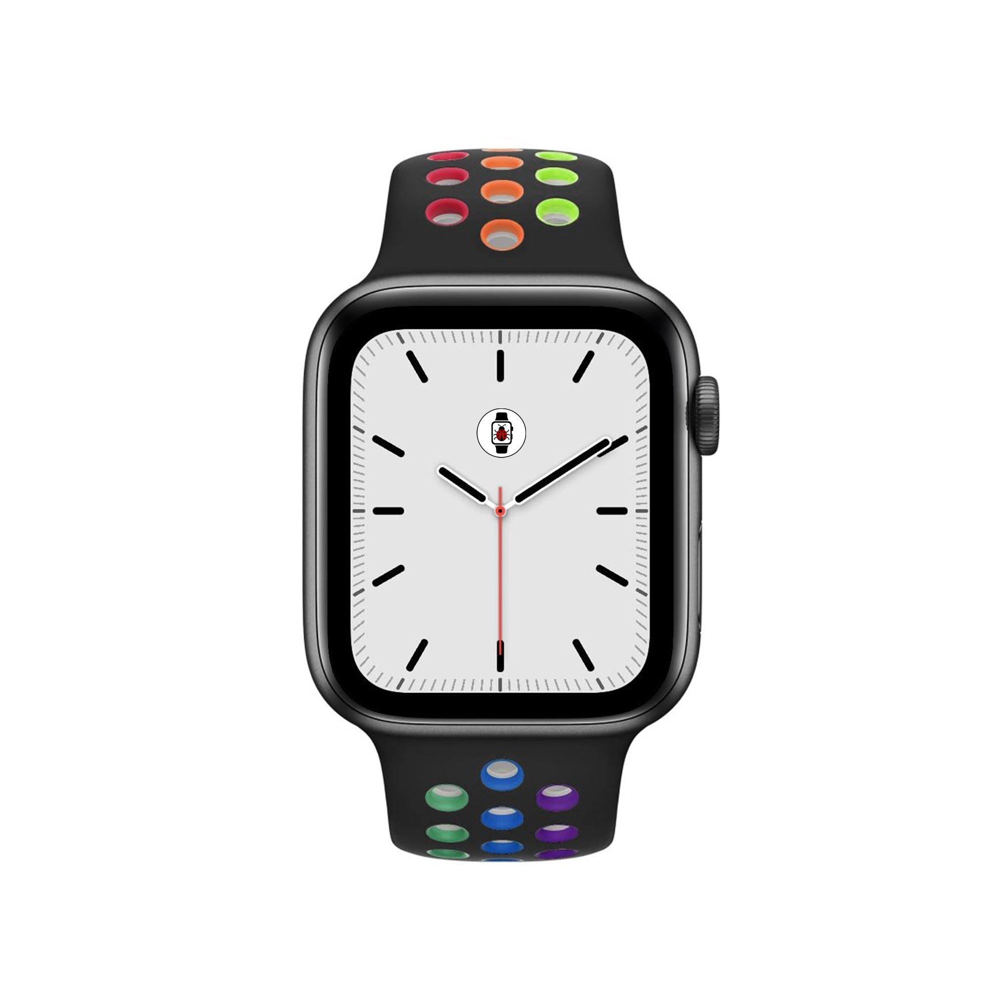 Black & Multi-colour Sport Fit Apple Watch Band