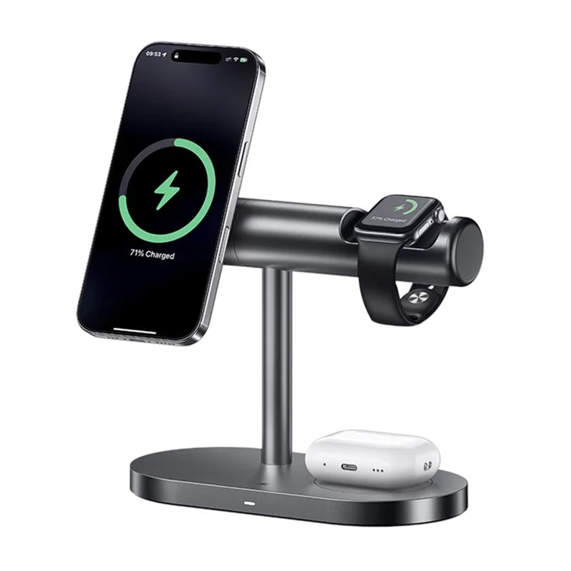 Qi2 3 In 1 Aluminum Alloy Wireless Charging Stand