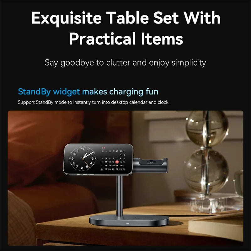 Qi2 3 In 1 Aluminum Alloy Wireless Charging Stand