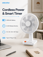 Retro Desk Fan with 90° Auto Oscillation