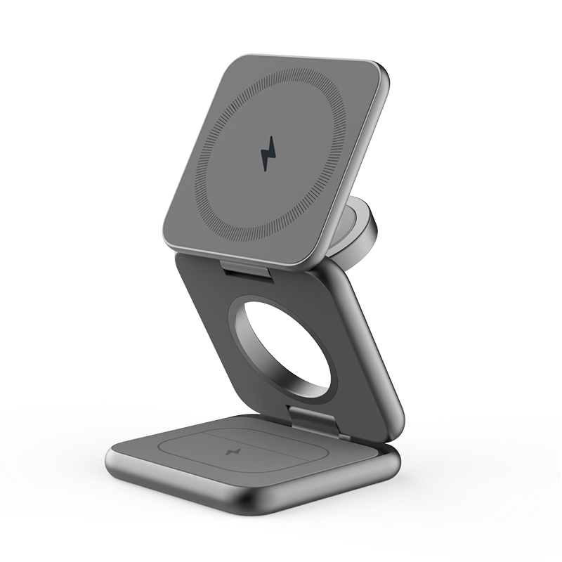 Foldaway 3-In-1 Qi2 Aluminum Alloy Wireless Charger