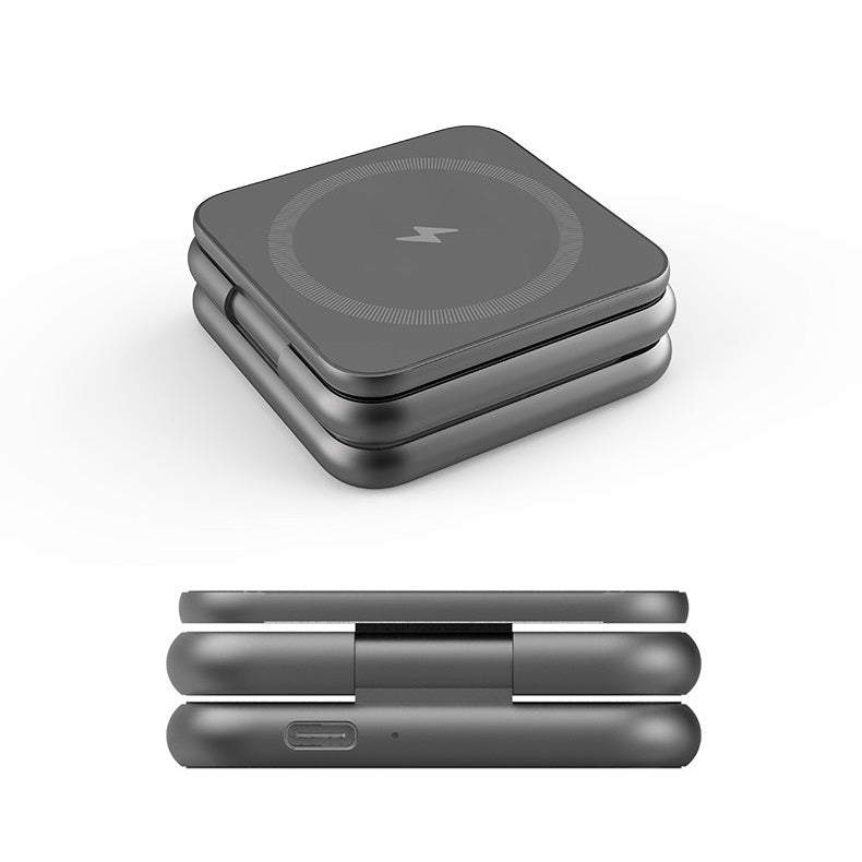 Foldaway 3-In-1 Qi2 Aluminum Alloy Wireless Charger