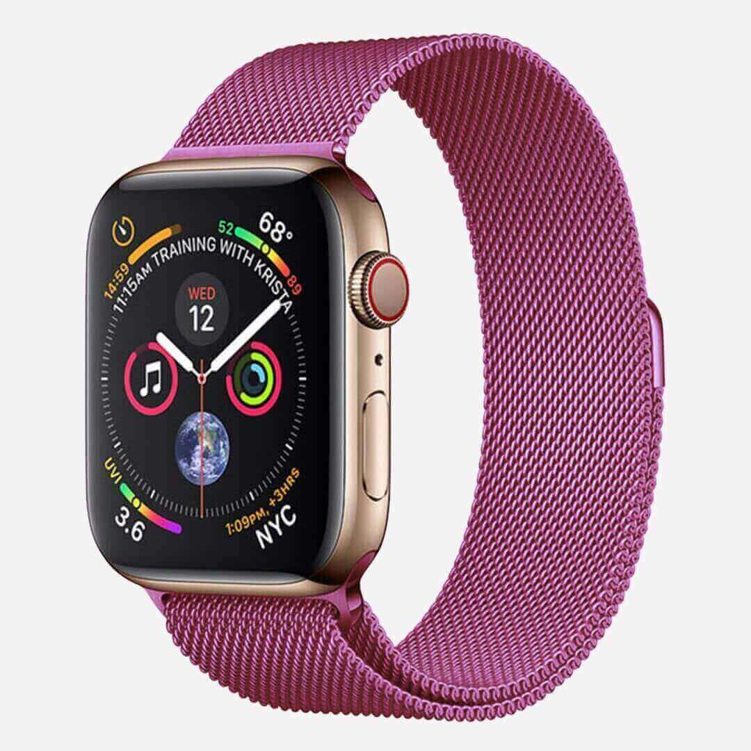 Milanese Loop Apple Watch Band - Hot Pink