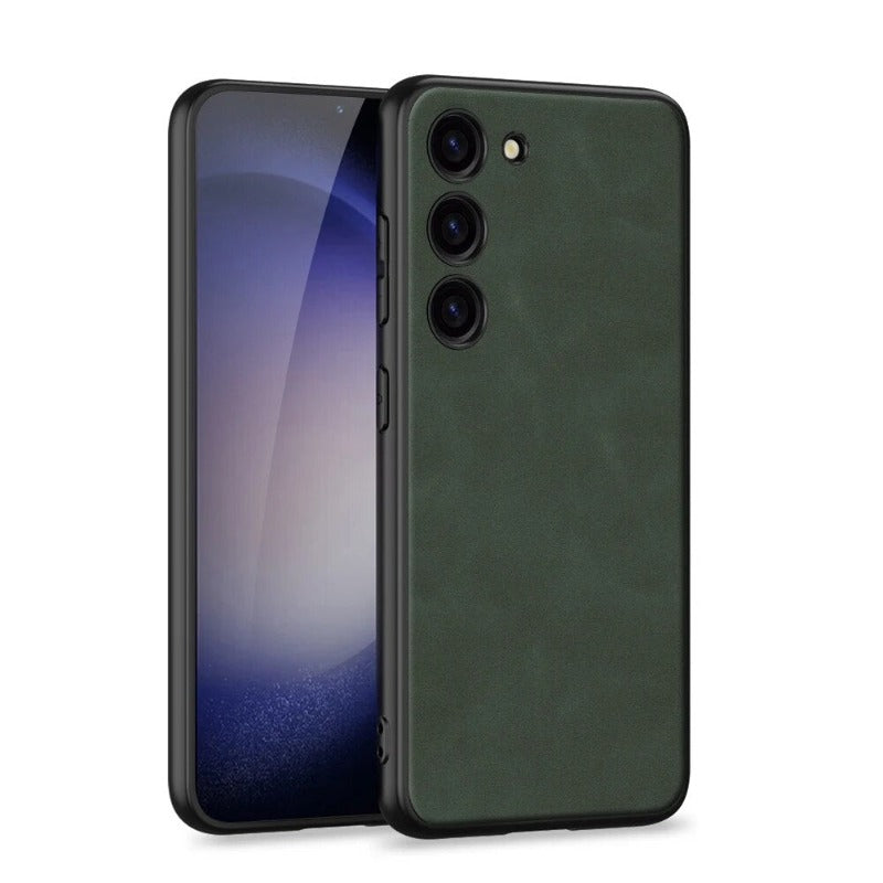 Electroplated Leather Phone Case For Samsung S24 S23