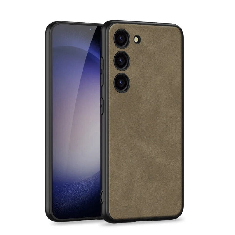 Electroplated Leather Phone Case For Samsung S24 S23