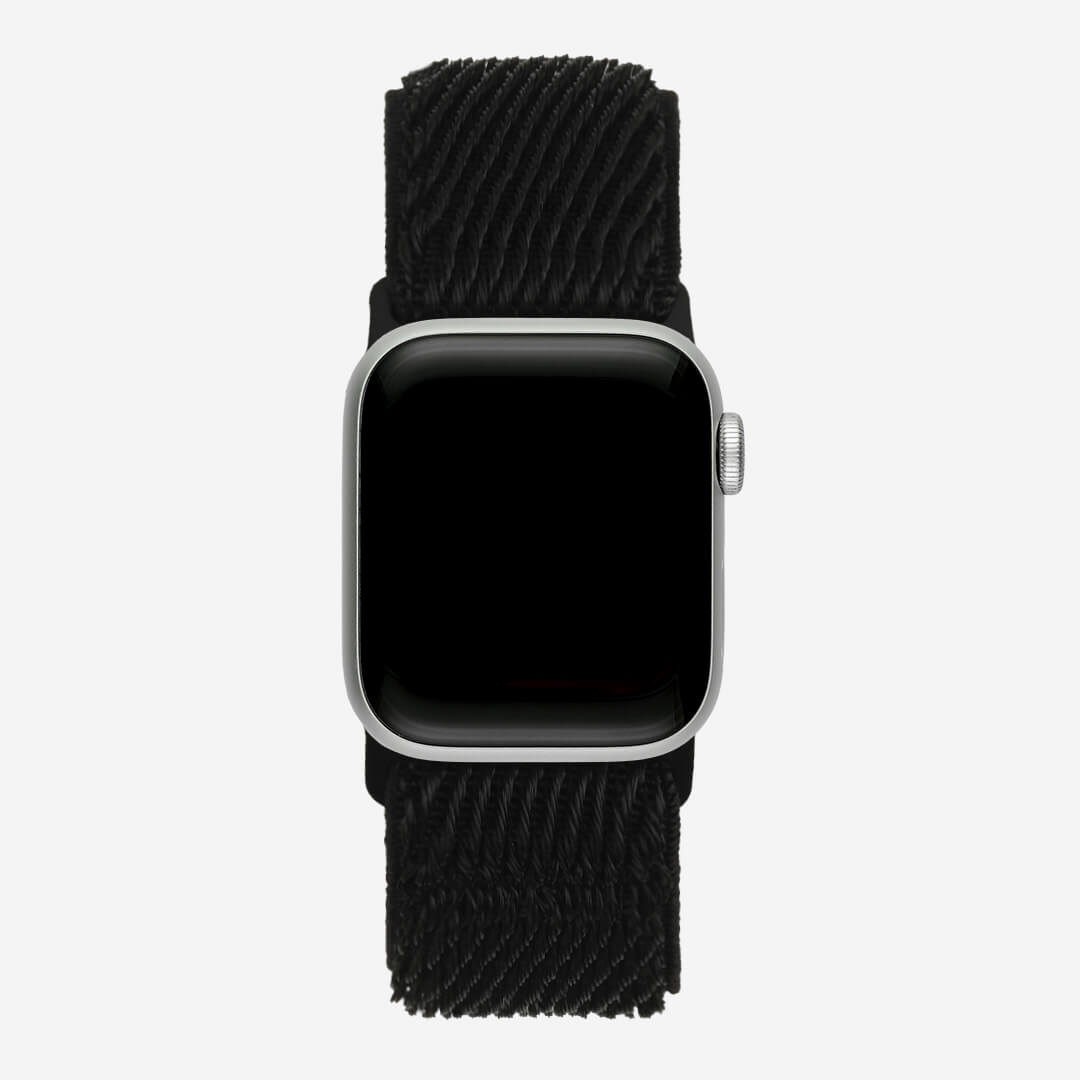 Malibu Nylon Loop Apple Watch Band - Black