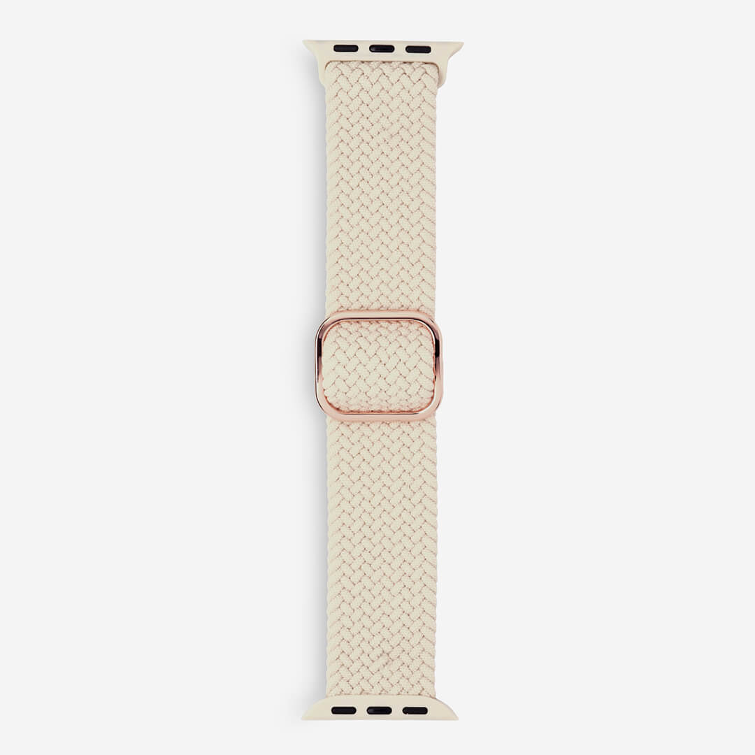 Maui Braided Loop Apple Watch Band - Starlight / Rose Gold