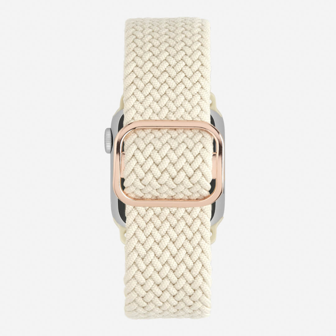 Maui Braided Loop Apple Watch Band - Starlight / Rose Gold