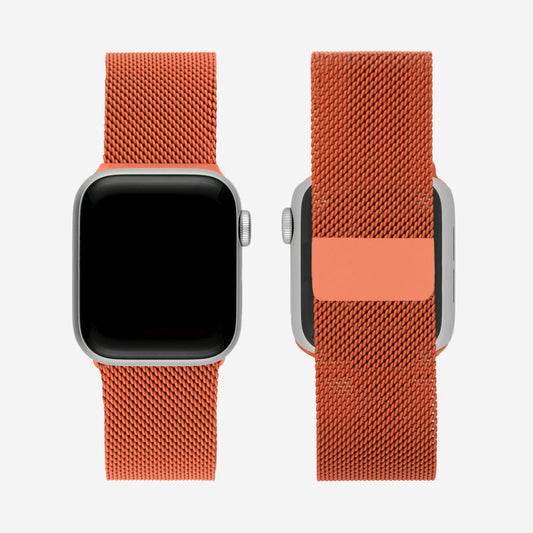 Milanese Loop Apple Watch Band - Coral
