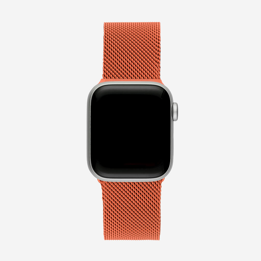 Milanese Loop Apple Watch Band - Coral