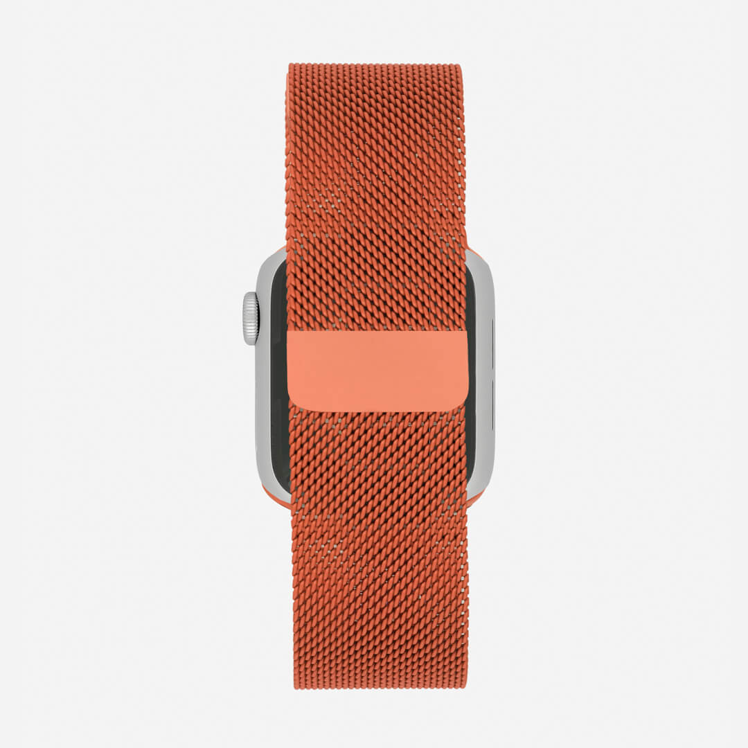 Milanese Loop Apple Watch Band - Coral