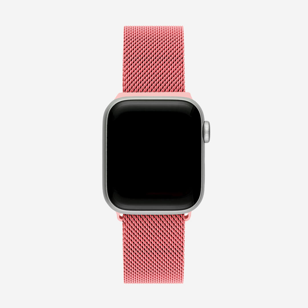 Milanese Loop Apple Watch Band - Hibiscus