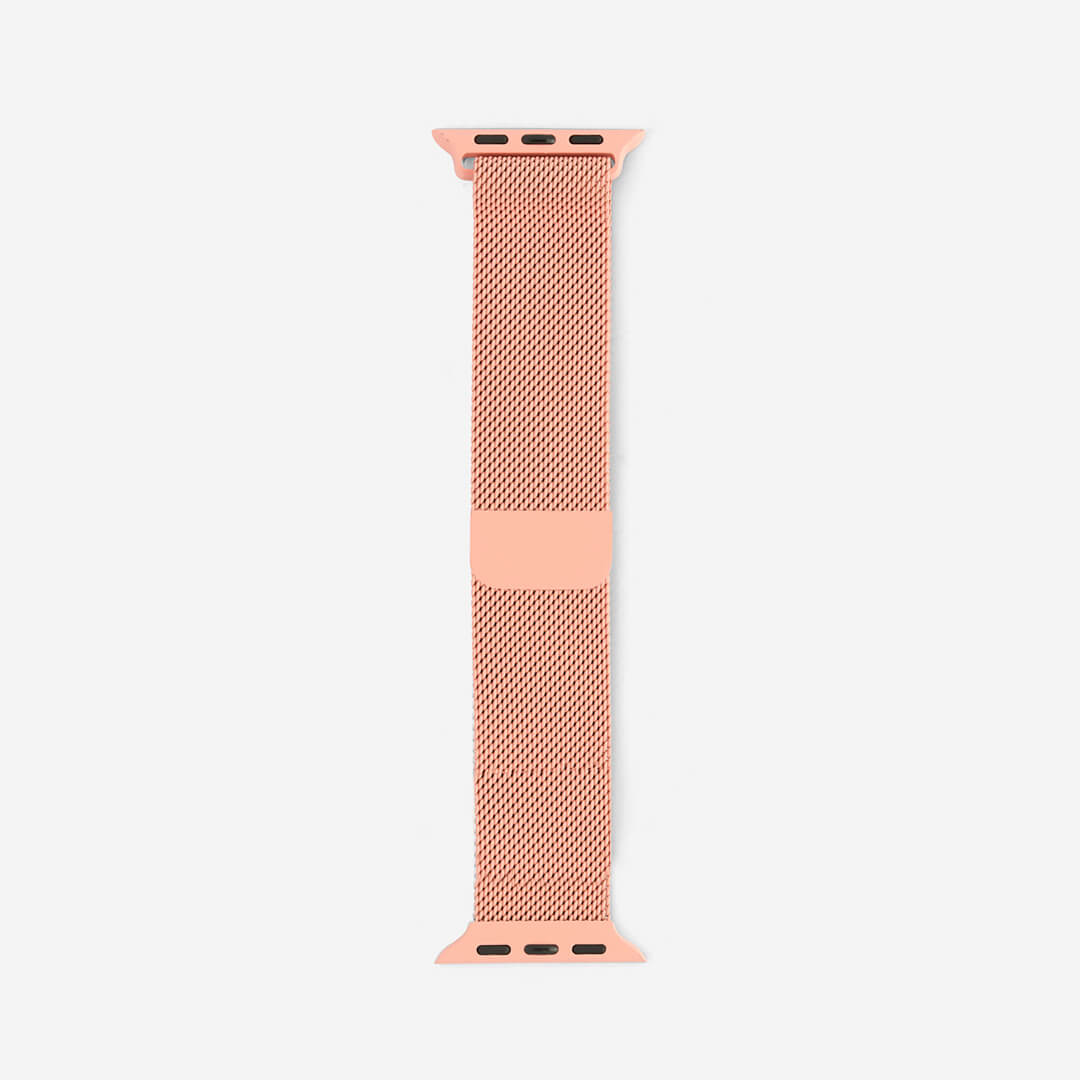 Milanese Loop Apple Watch Band - Peach