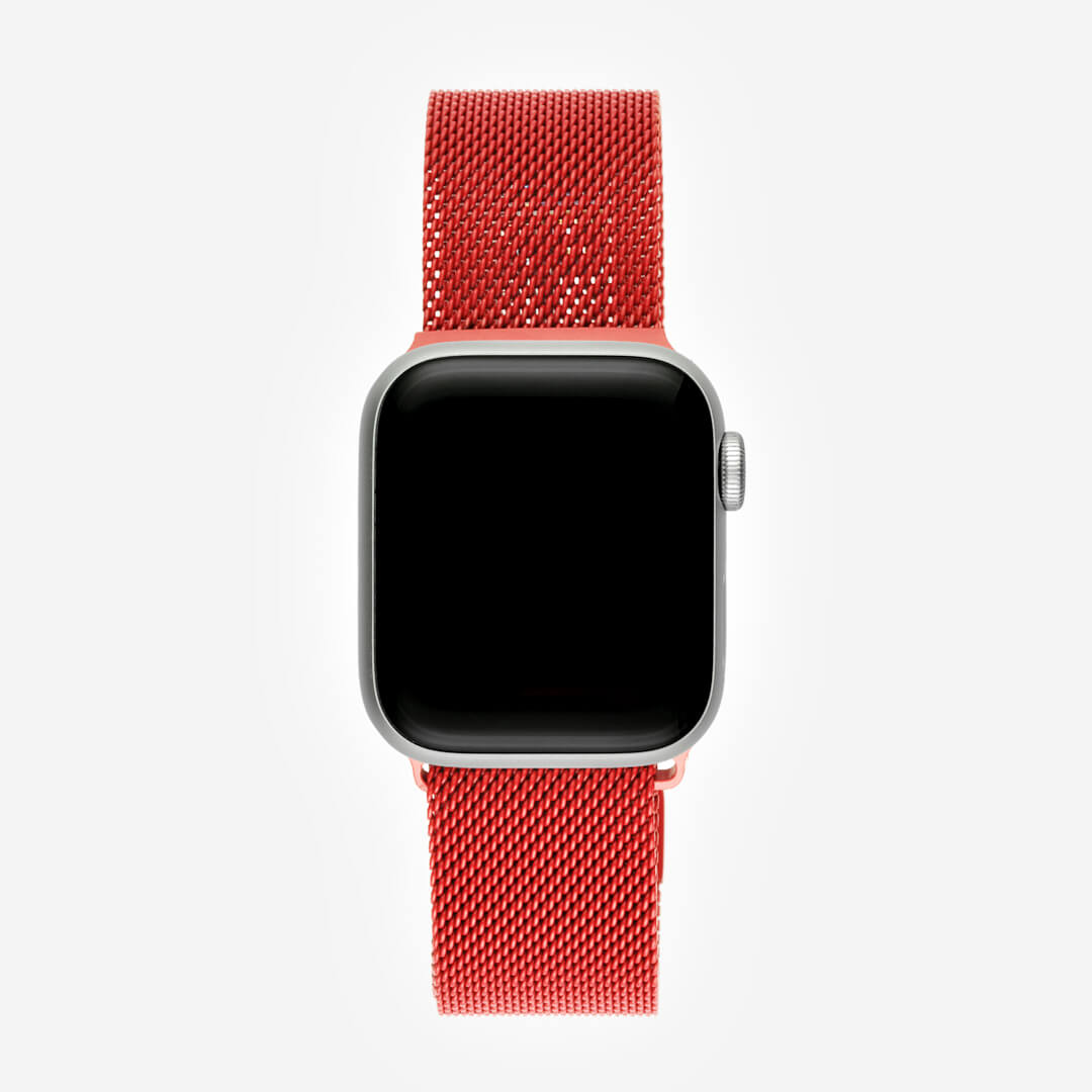 Milanese Loop Apple Watch Band - Red