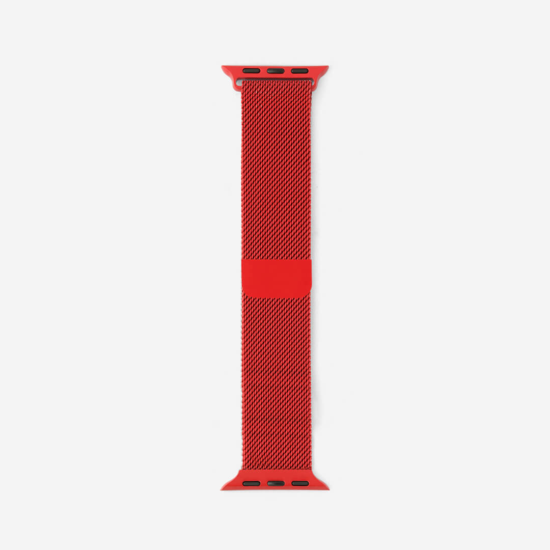 Milanese Loop Apple Watch Band - Red