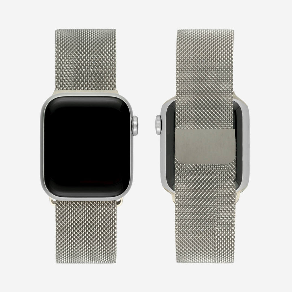 Milanese Loop Apple Watch Band - Silver – Elebrother display picture 1