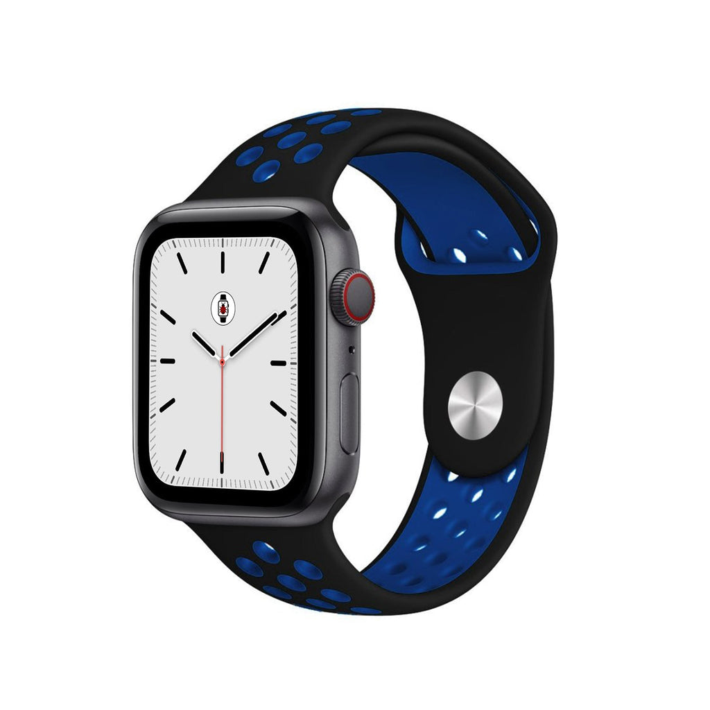 Black & Blue Sport Fit Apple Watch Band