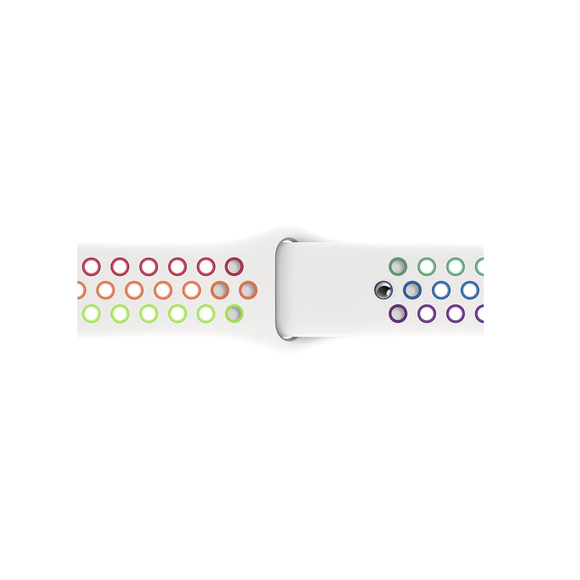 White & Multi-colour Sport Fit Apple Watch Band