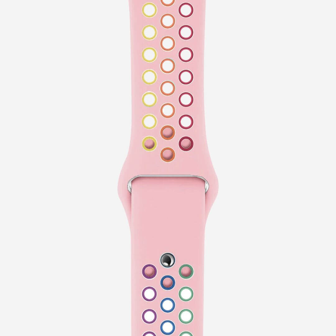 Silicone Sports Apple Watch Band - Pink/Pride