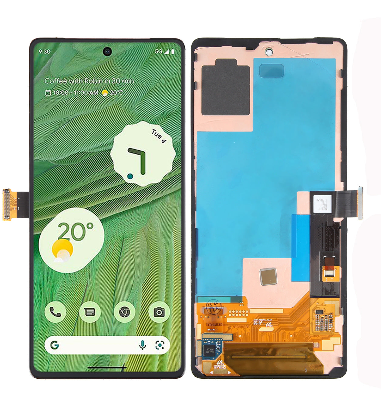 Oled Assembly With Frame For Google Pixel 6 Pro (Support Fingerprint)