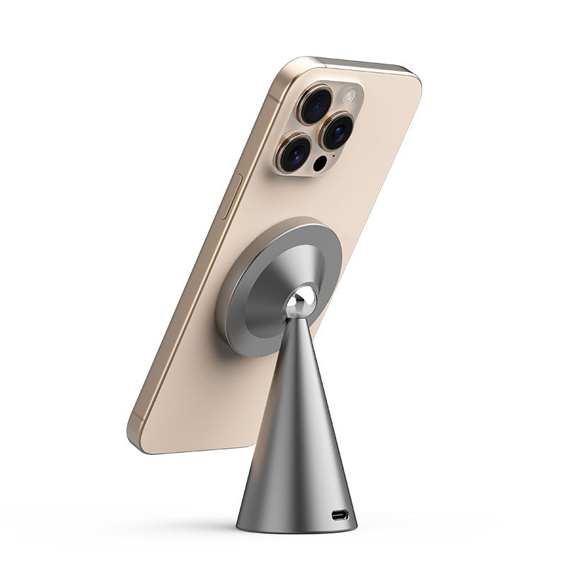 25W Qi2 Premium Alloy Conoid Wireless Charger Stand