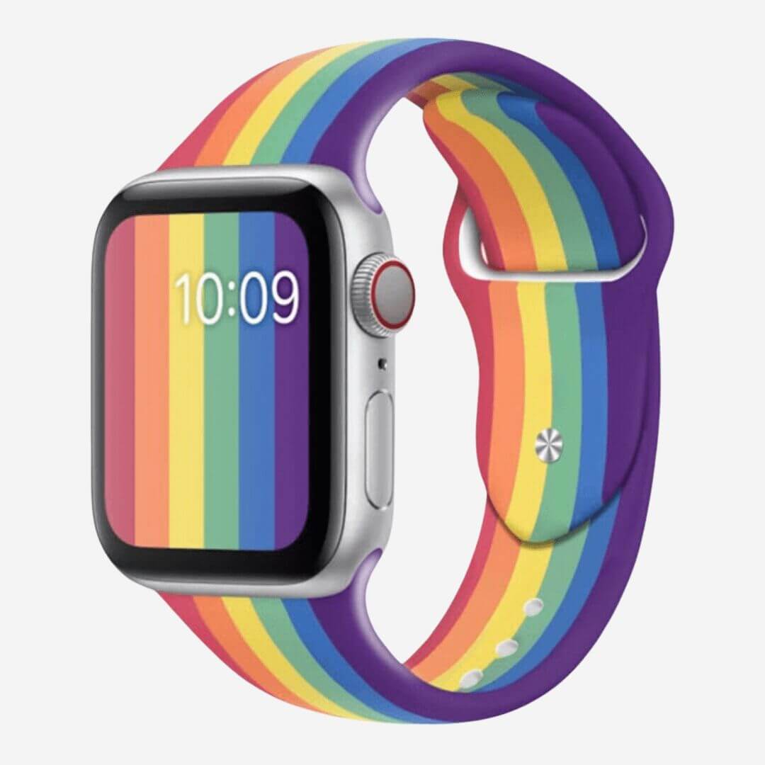 Classic Silicone Apple Watch Band - Rainbow