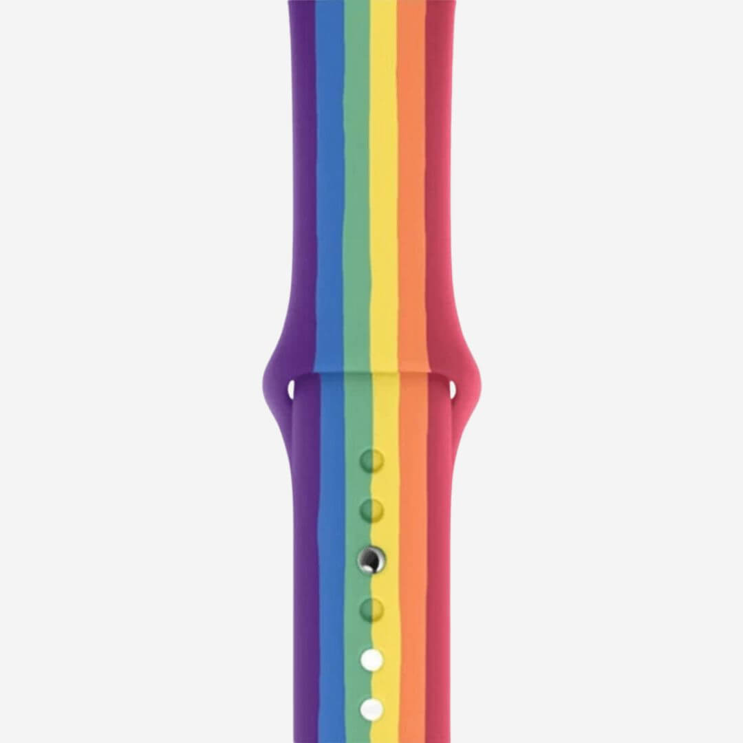 Classic Silicone Apple Watch Band - Rainbow