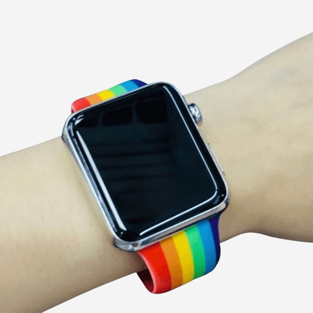 Classic Silicone Apple Watch Band - Rainbow