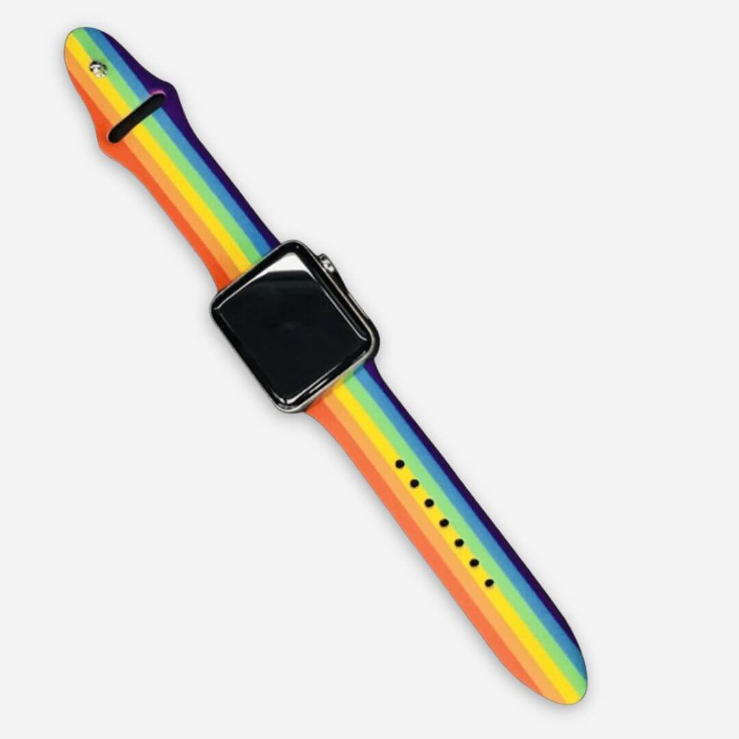 Classic Silicone Apple Watch Band - Rainbow