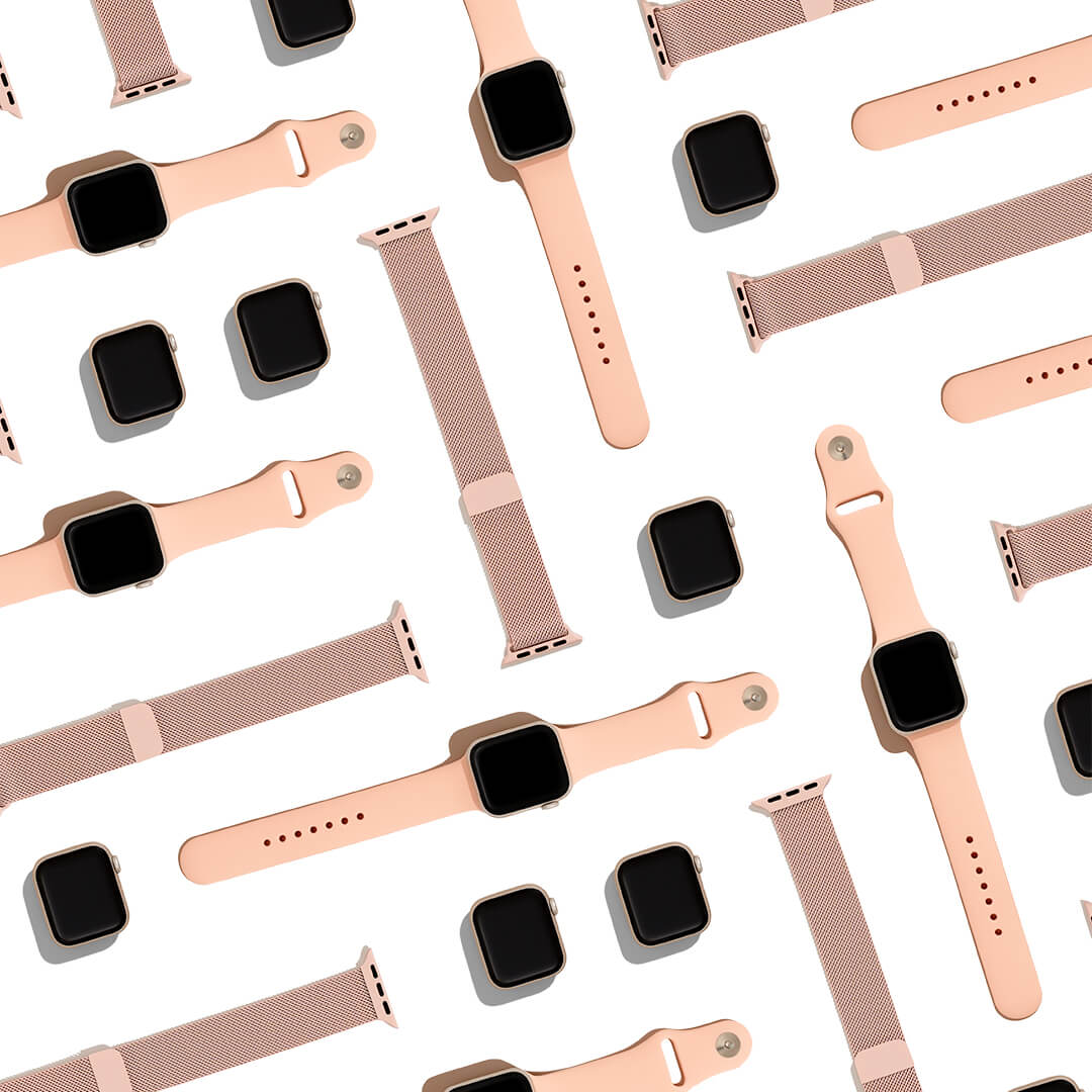 Milanese Loop Apple Watch Band - Peach