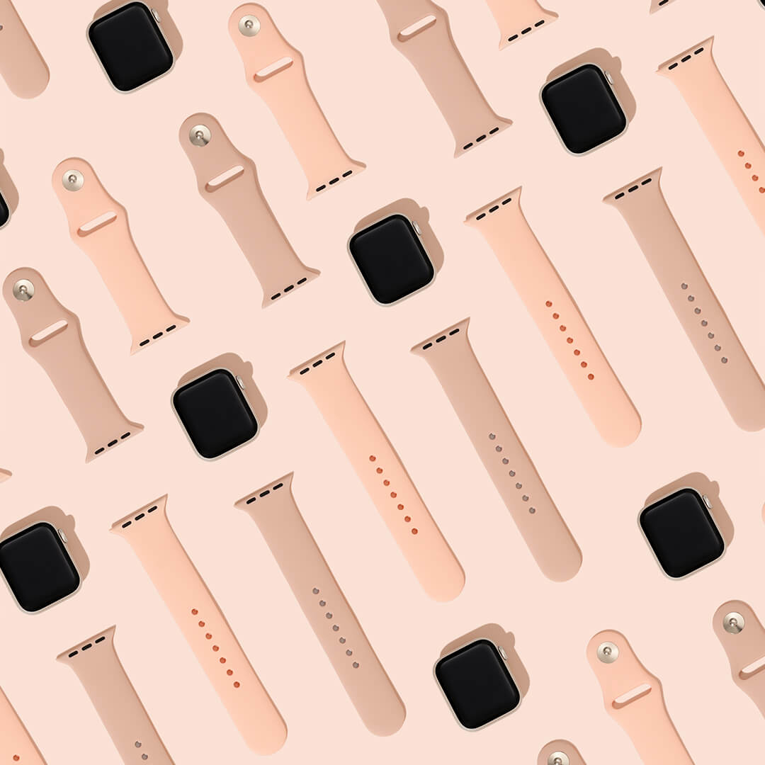 Classic Silicone Apple Watch Band - Pink Sand